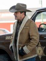 Roy Tillman Fargo S05 Jon Hamm Suede Brown Shearling Jacket