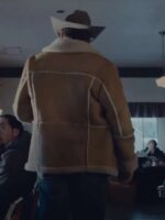 Roy Tillman Fargo Season 05 Jon Hamm Suede Brown Shearling Jacket