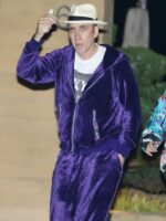 Nobu Nicolas Cage Purple Velvet Tracksuit