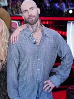 The Voice Season 27 Adam Levine Checkered Shirt
