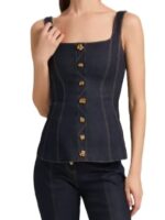 The Voice S27 Kelsea Ballerini Navy Blue Denim Top