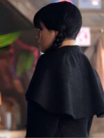 Wednesday Addams TV-Series Wednesday S02 Jenna Ortega Black Plaid Coat